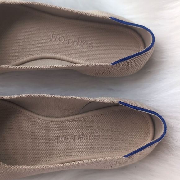 Rothy's The Point Flats In Ecru Beige Size 7.5 - Picture 7 of 16